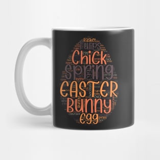 Colorful Easter Words Egg Shape Mug